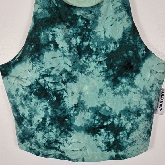 NWT Old Navy Plus Size Light Support Powerchill Green Tie-Dye Tank Top - Size 4X - Picture 6 of 11